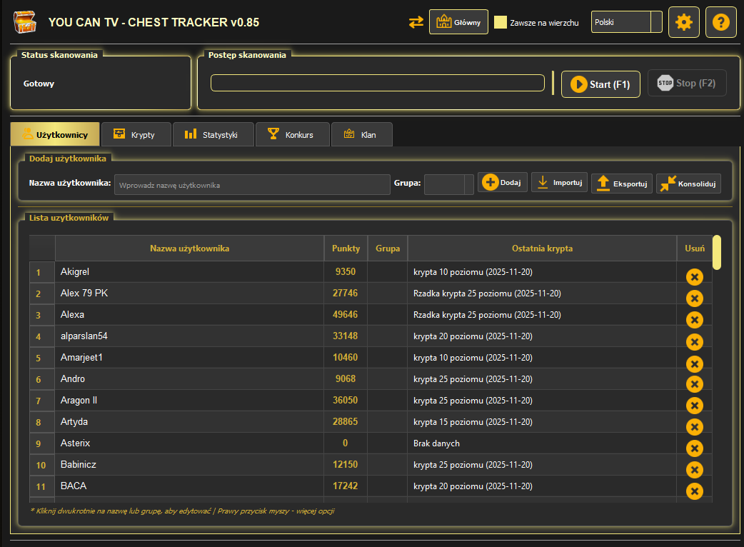 Chest Tracker dla gry Total Battle - jak wygląda licznik skrzyń klanu
